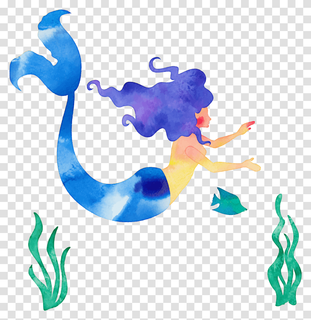 Free Mermaid Cartoon, Animal, Person, Bird Transparent Png