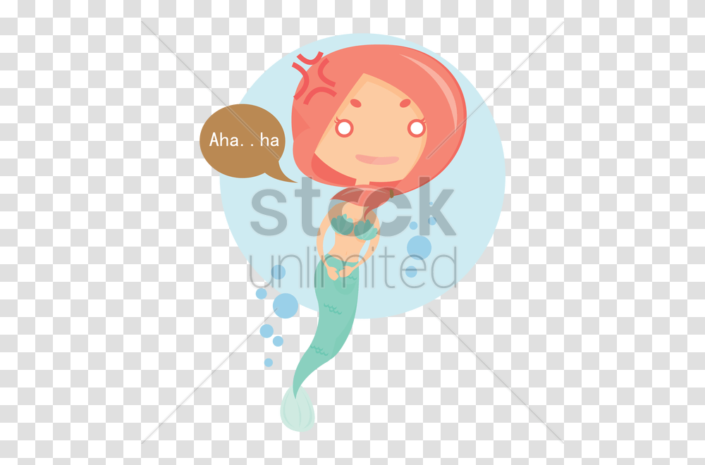 Free Mermaid Laughing Sarcastically Vector Image, Sweets, Food, Confectionery Transparent Png