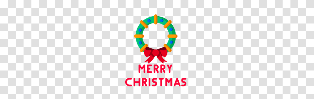 Free Merry Christmas Greeting Decoration Ribbon Wreath Icon, Alphabet, Number Transparent Png