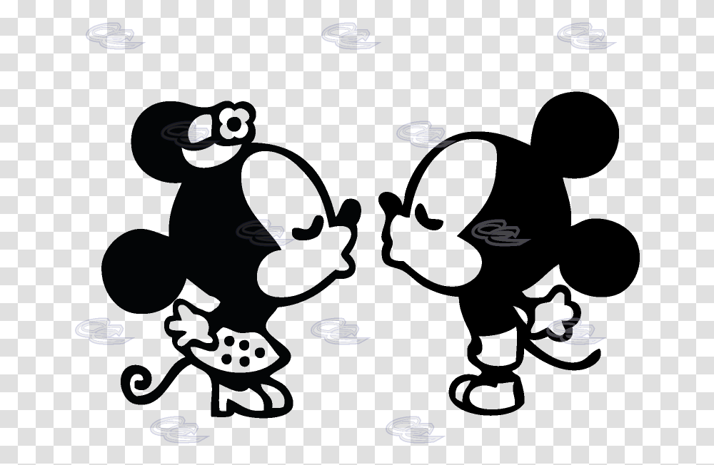 Free Mickey And Minnie Mouse Silhouette Clip Art Mickey Mouse A Minnie, Alphabet, Bubble Transparent Png