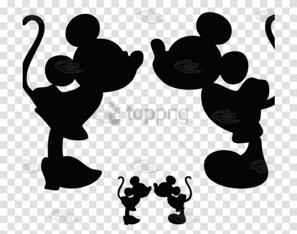 Free Mickey Mouse And Minnie Mouse Silhouette Minnie Und Mickey Mouse Kiss, Person, Sport, People Transparent Png