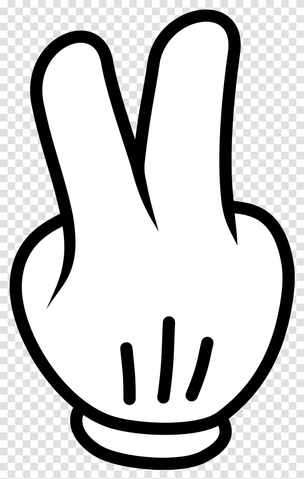 Free Middle Pictures Clipartix Mickey Mouse 3 Fingers, Stencil, Hand, Hook Transparent Png