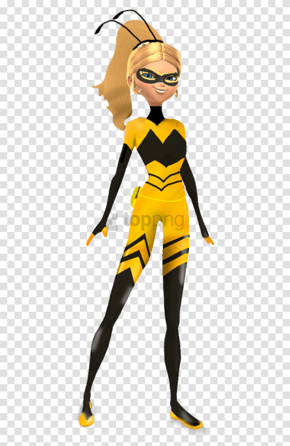 Free Miraculous Ladybug Queen Bee Image With Chloe Miraculous Queen Bee, Costume, Person, Face Transparent Png