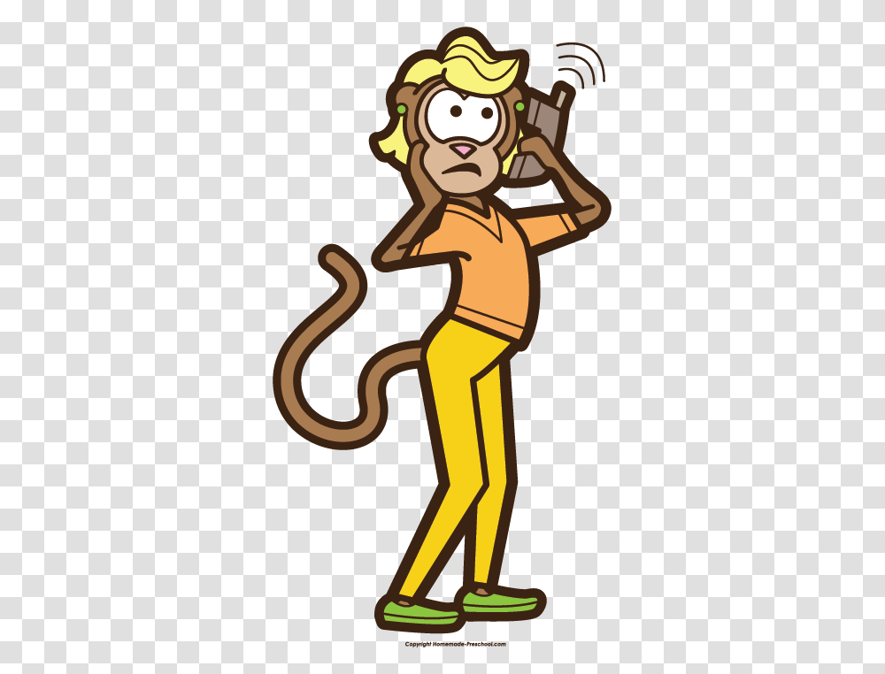 Free Monkey Clipart, Animal, Doodle, Drawing Transparent Png