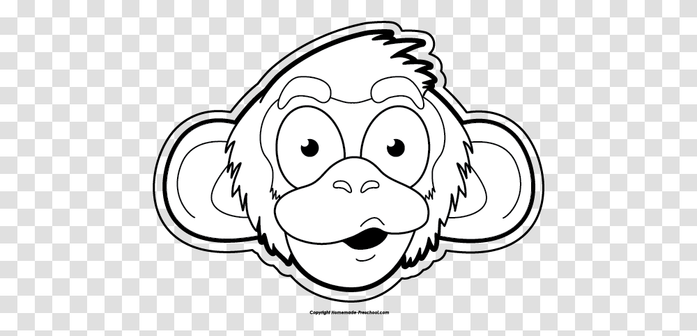 Free Monkey Clipart, Doodle, Drawing, Stencil, Dog Transparent Png