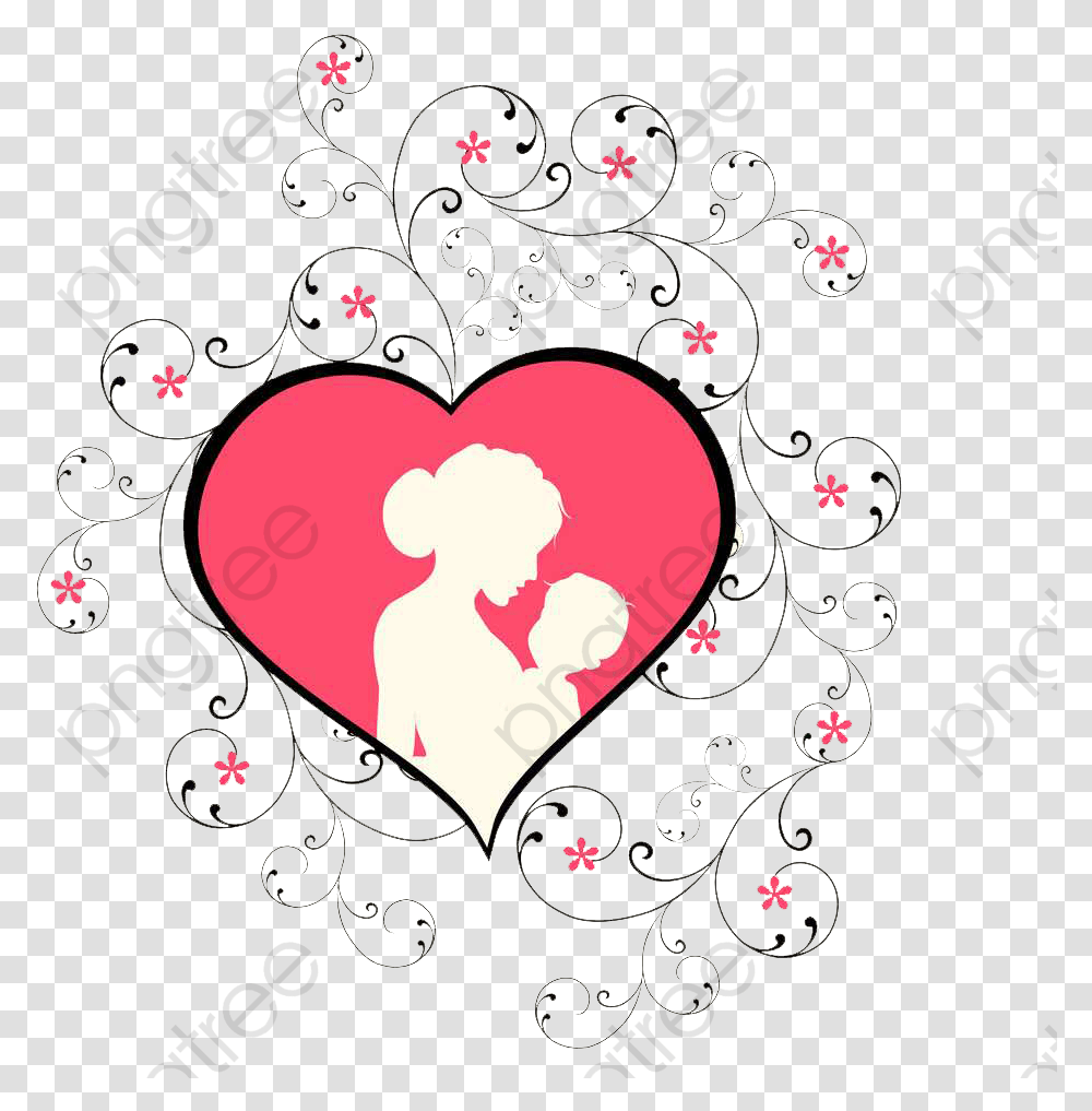 Free Mother Mother's Day Clipart Child, Heart, Rug, Cupid Transparent Png