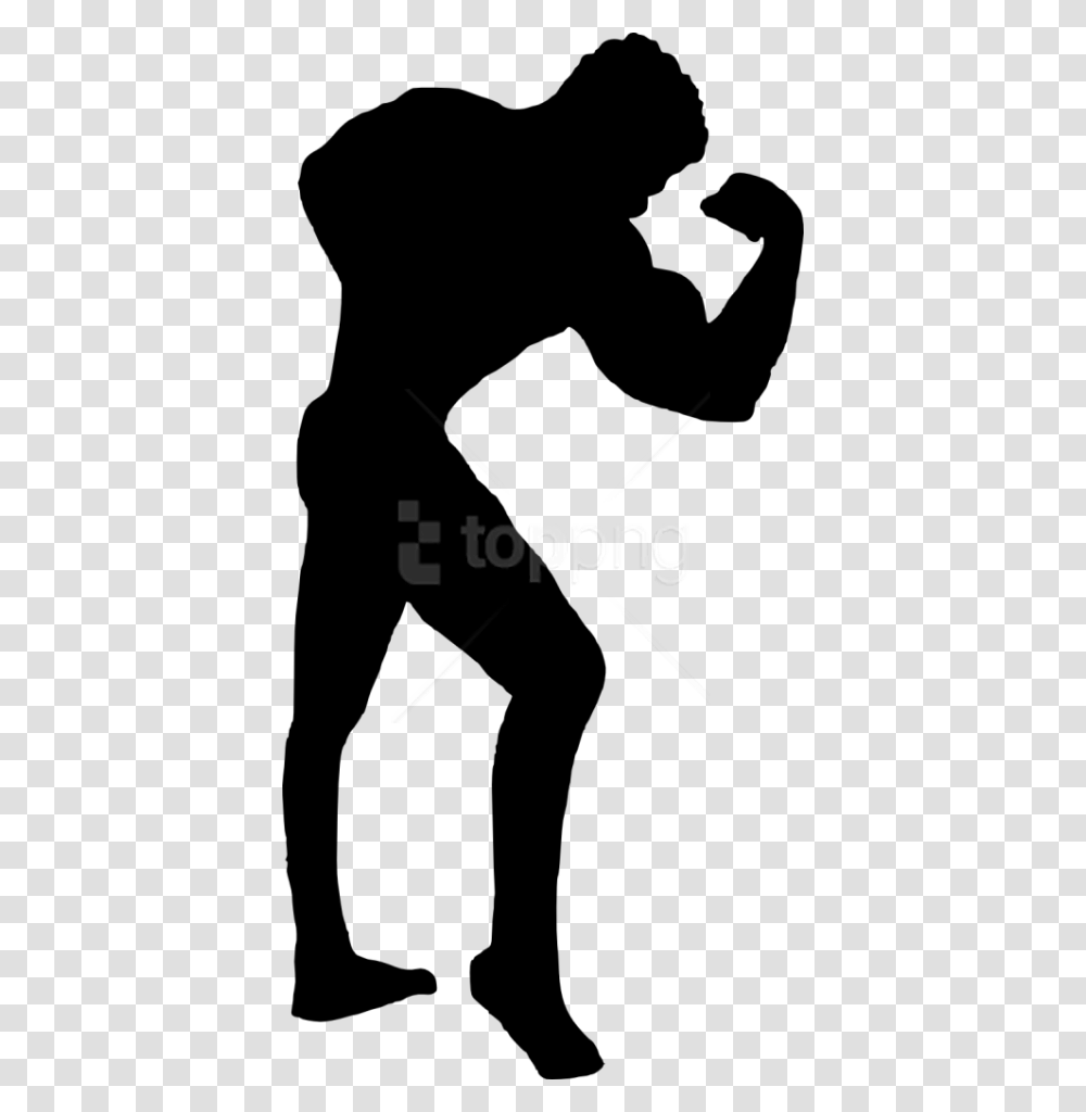 Free Muscle Man Bodybuilder Silhouette Images Muscle Man Silhouette, Person, Human, Ninja, Kneeling Transparent Png