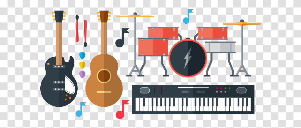 Free Music Instruments Kids Musical Instruments Clipart, Electronics, Keyboard, Scoreboard, Guitar Transparent Png