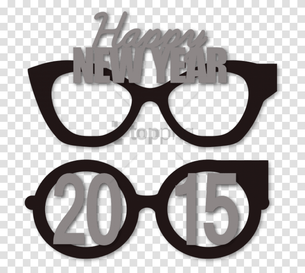 Free New Years Glasses Image With, Label, Stencil, Goggles Transparent Png