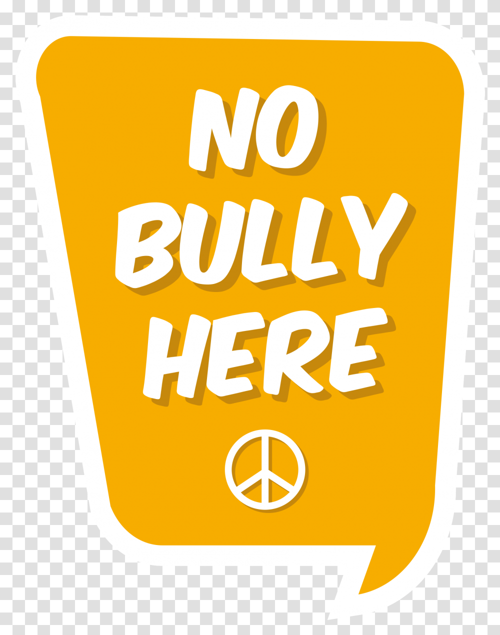 Free No Bullying Speech Bubble With Language, Label, Text, Bottle, Sunscreen Transparent Png