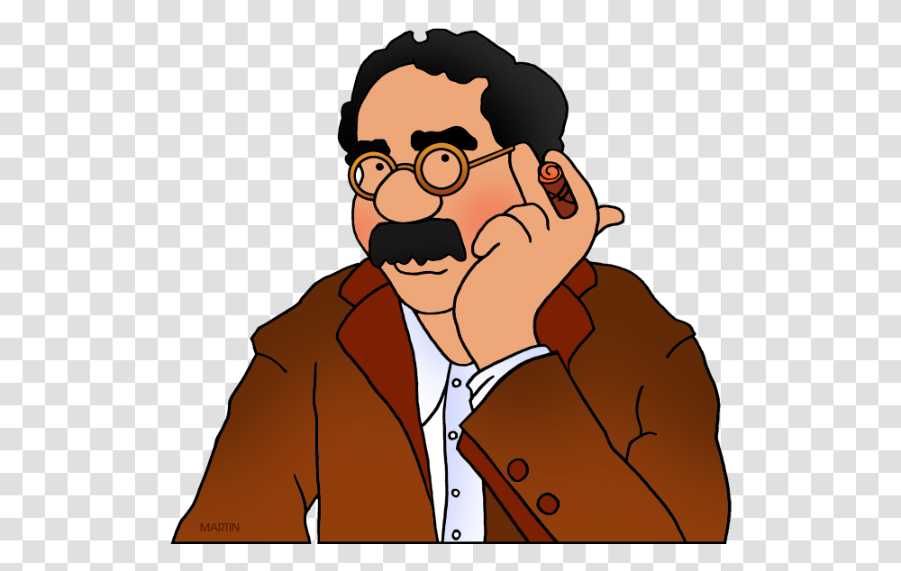 Free Occupations Clip Art By Phillip Martin Groucho Cartoon, Face, Person, Apparel Transparent Png