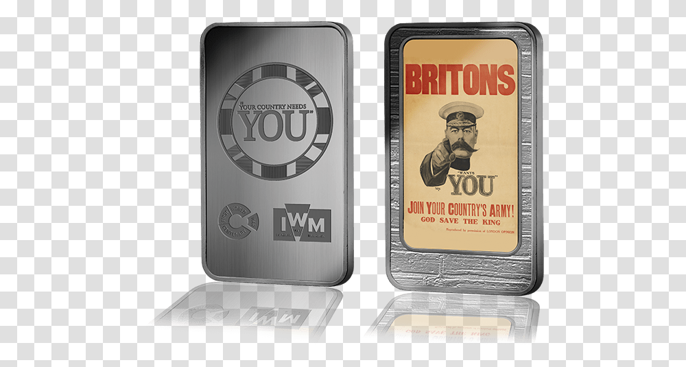 Free Official Imperial War Museums Silver Layered Ingot, Mobile Phone, Person, Tin, Bottle Transparent Png
