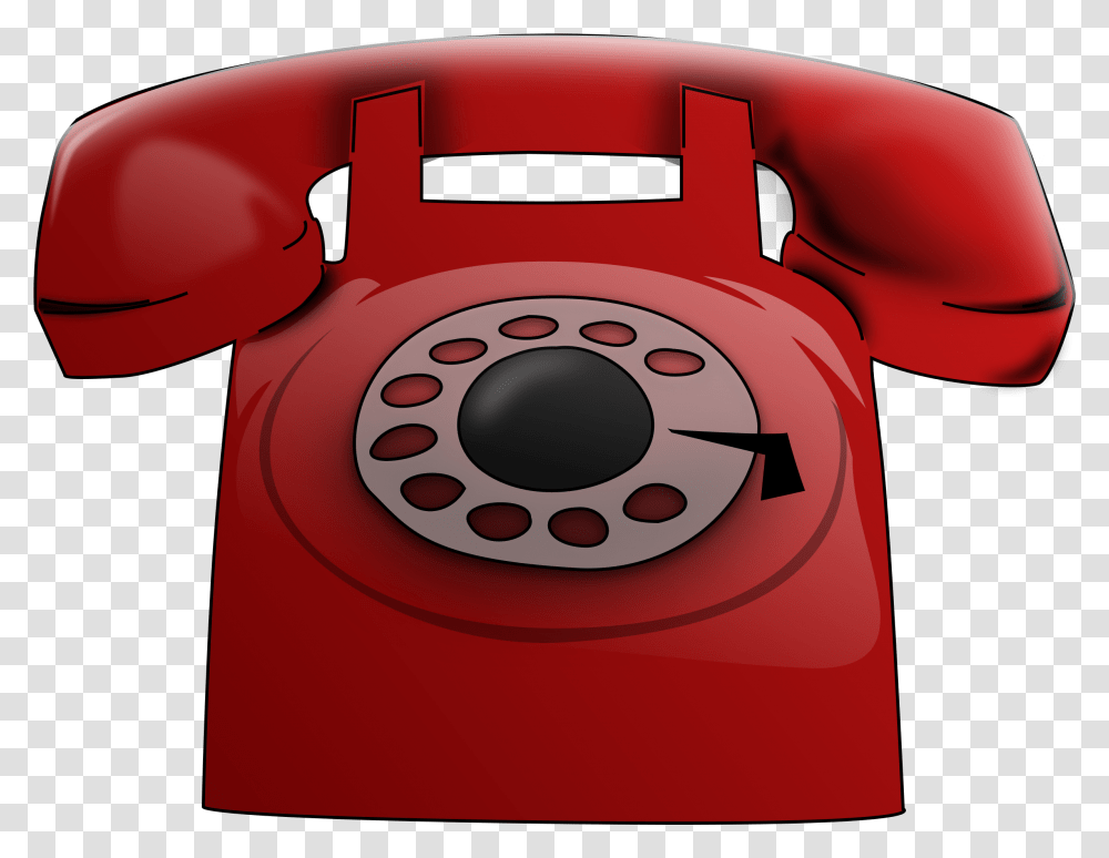Free Old Telephone Download Red Rotary Phone, Electronics, Dial Telephone Transparent Png