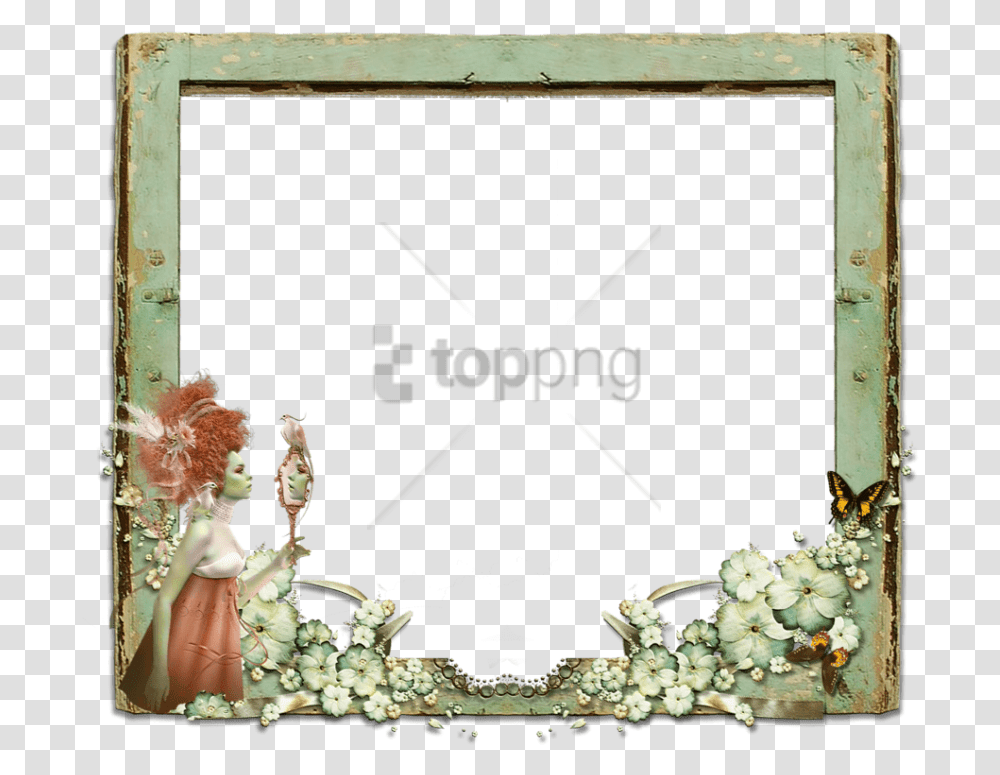 Free Old Wooden Frame Image With, Accessories, Accessory, Jewelry, Plant Transparent Png