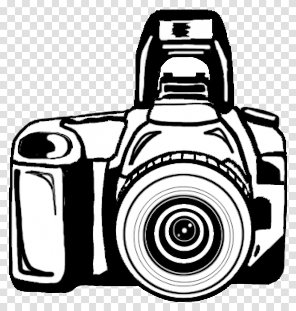 Free On Camera Black And White, Electronics, Digital Camera, Stencil Transparent Png