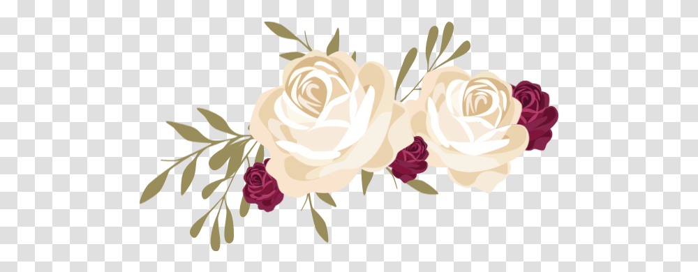 Free Online Flowers Plants Flower Plant Vector For Maroon And White Flower, Rose, Blossom, Petal, Peony Transparent Png