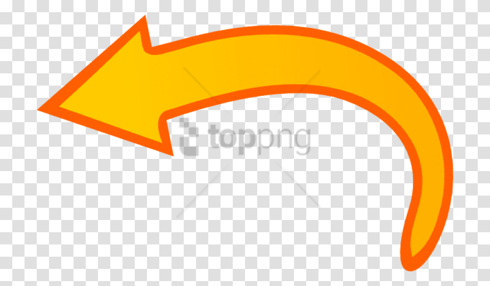 Free Orange Arrow Download Curved Arrow Left To Right, Label, Text Transparent Png