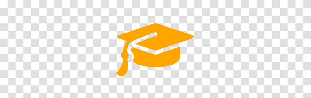 Free Orange Graduation Cap Icon, Label, Document, Student Transparent Png