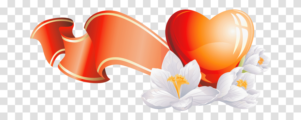 Free Orange Heart Cliparts Download Clip Art Clip Art Flowers And Hearts, Food, Plant, Balloon, Pollen Transparent Png