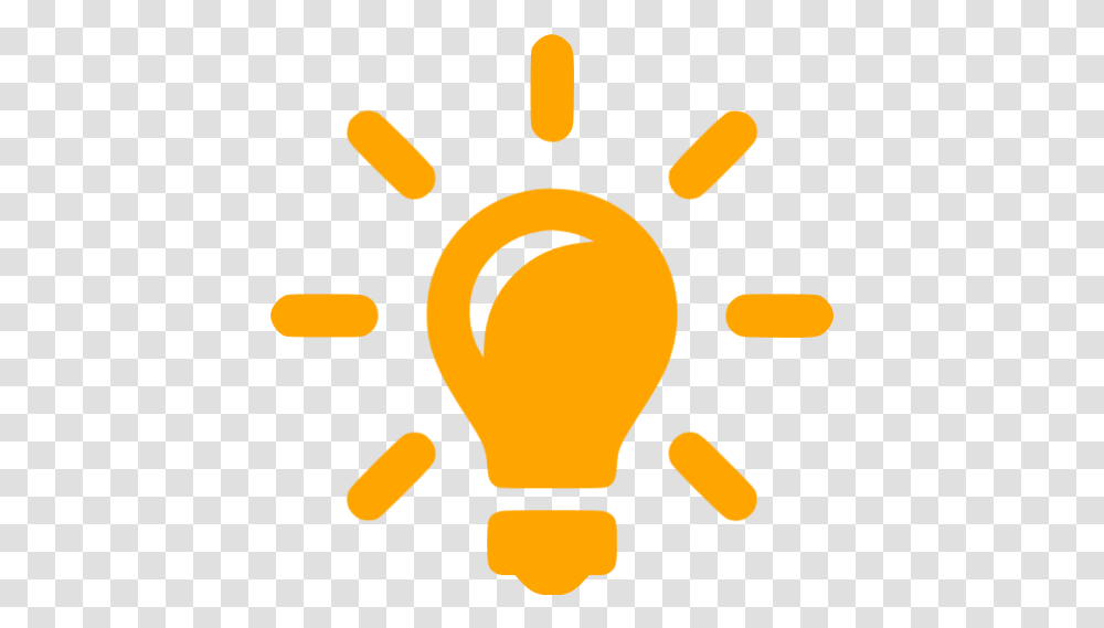 Free Orange Light Bulb Icons Icone De Ideia, Lightbulb Transparent Png