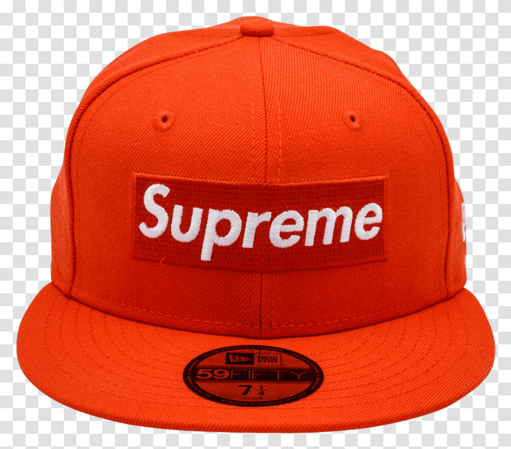 Free Orange Nike Logo Supreme, Apparel, Baseball Cap, Hat Transparent Png