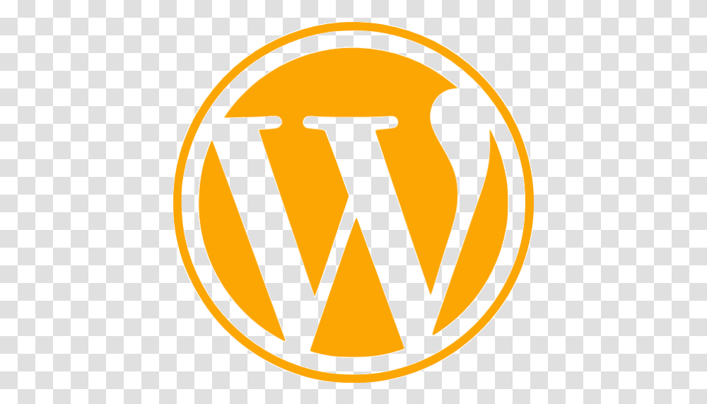 Free Orange Site Logo Icons Wordpress Icon, Symbol, Trademark, Badge, Emblem Transparent Png