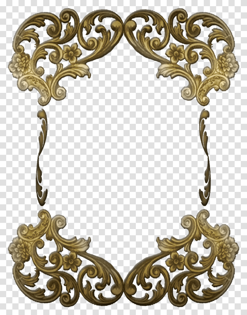 Free Ornate Victorian Frame, Gold, Bronze, Pattern Transparent Png