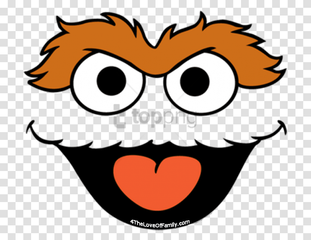 Free Oscar The Grouch Eyes Image With Sesame Street Oscar Face, Heart, Mustache Transparent Png