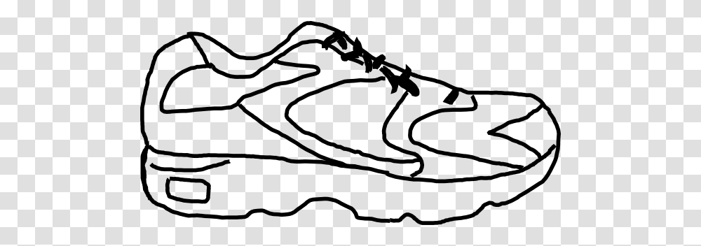 Free Outline Of Shoe, Outdoors, Team Sport, Stencil Transparent Png