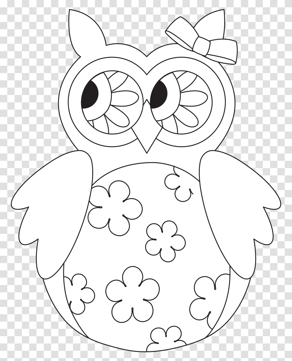 Free Owl Digital Stamps For Cards Owl, Stencil, Doodle, Drawing Transparent Png