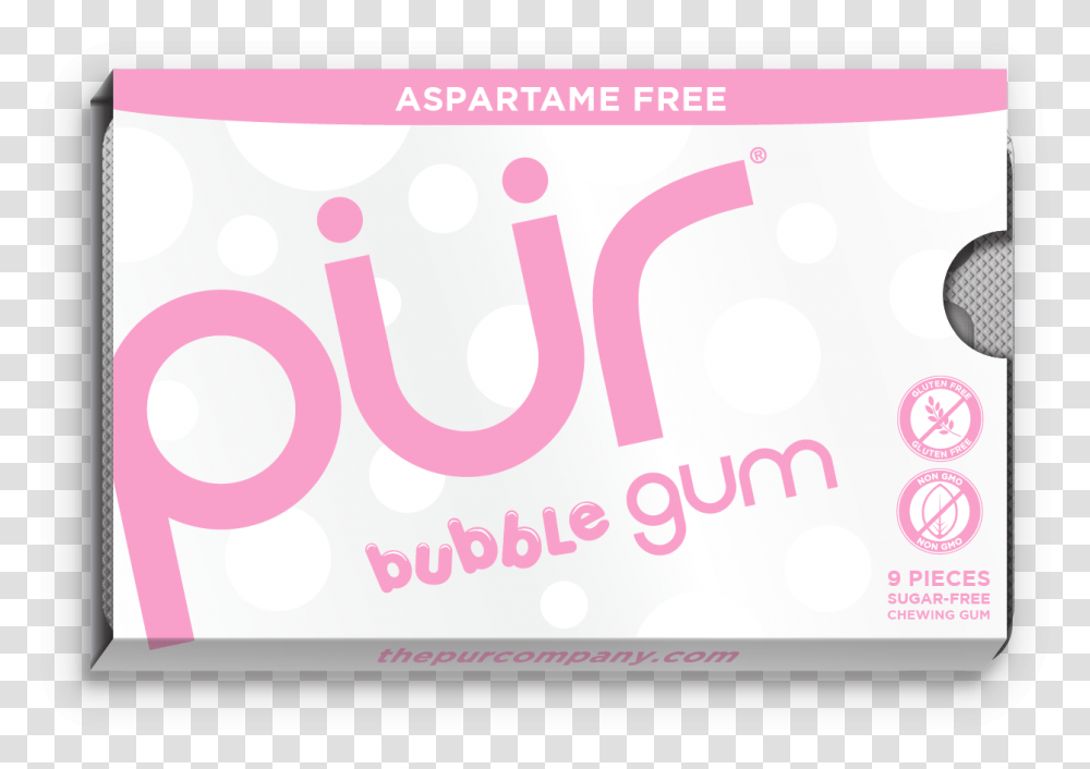 Free Pack Of Bubblegum Pur Bubble Gum, Label, White Board, Word Transparent Png