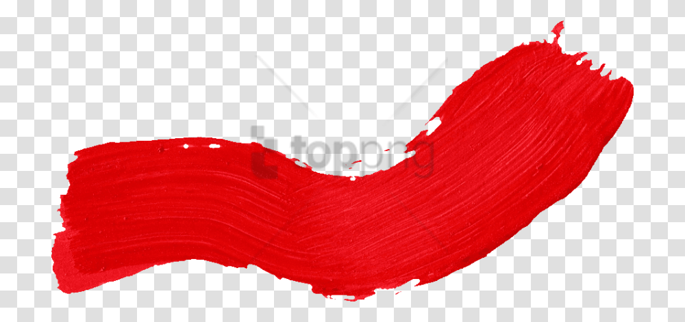 Free Paint Brush Stroke Clip Art Image With Red Paint Line, Pillow, Cushion Transparent Png