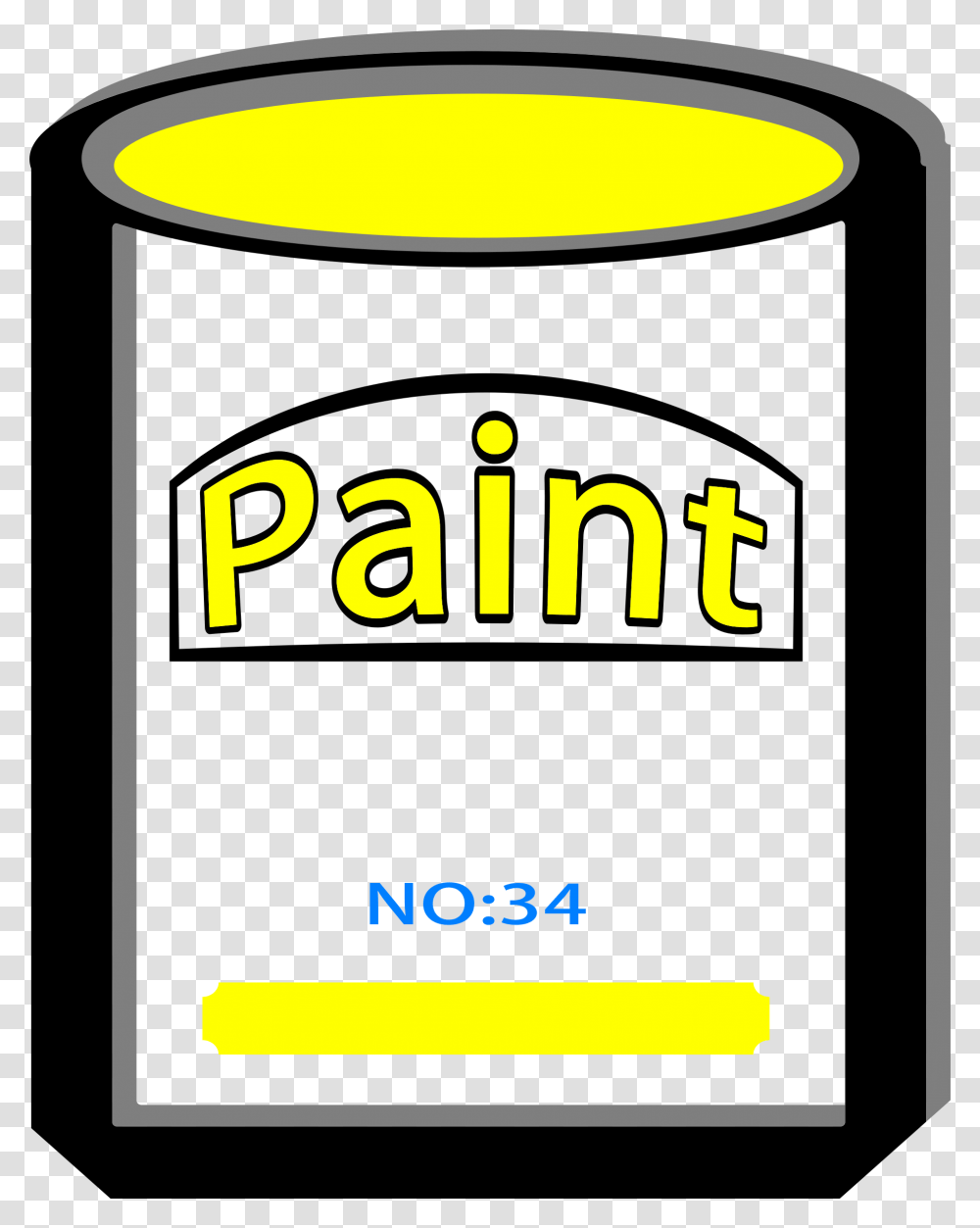 Free Paint Can Yellow No34 Clip Art, Beverage, Drink, Tin, Alcohol Transparent Png