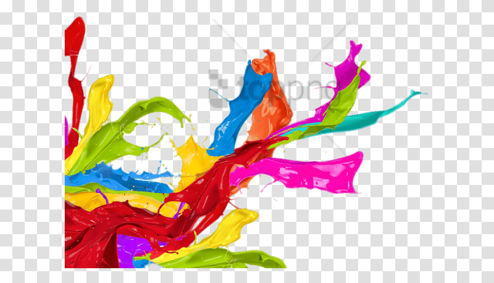 Free Paint Splatter Left Corner Footer Image Colourful Paint Splash, Paint Container, Pattern Transparent Png