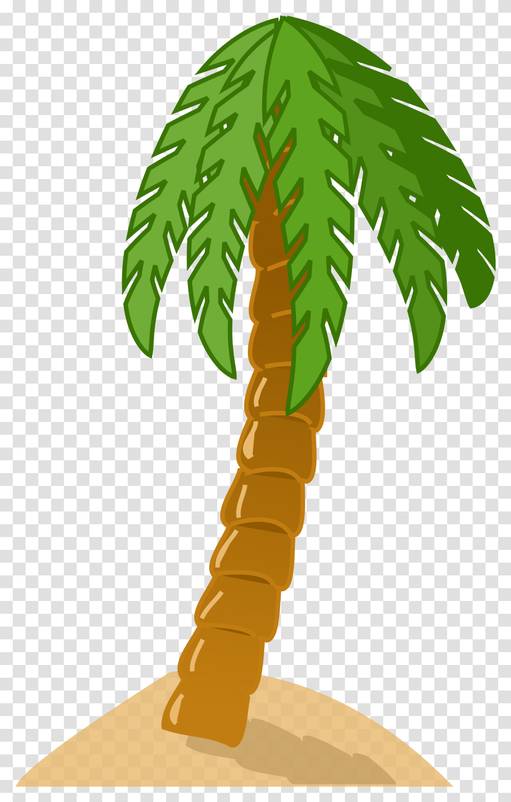 Free Palm Tree On Sand Clipart Clipart And Vector Image Palm Tree Clip Art, Plant, Leaf, Arecaceae, Root Transparent Png