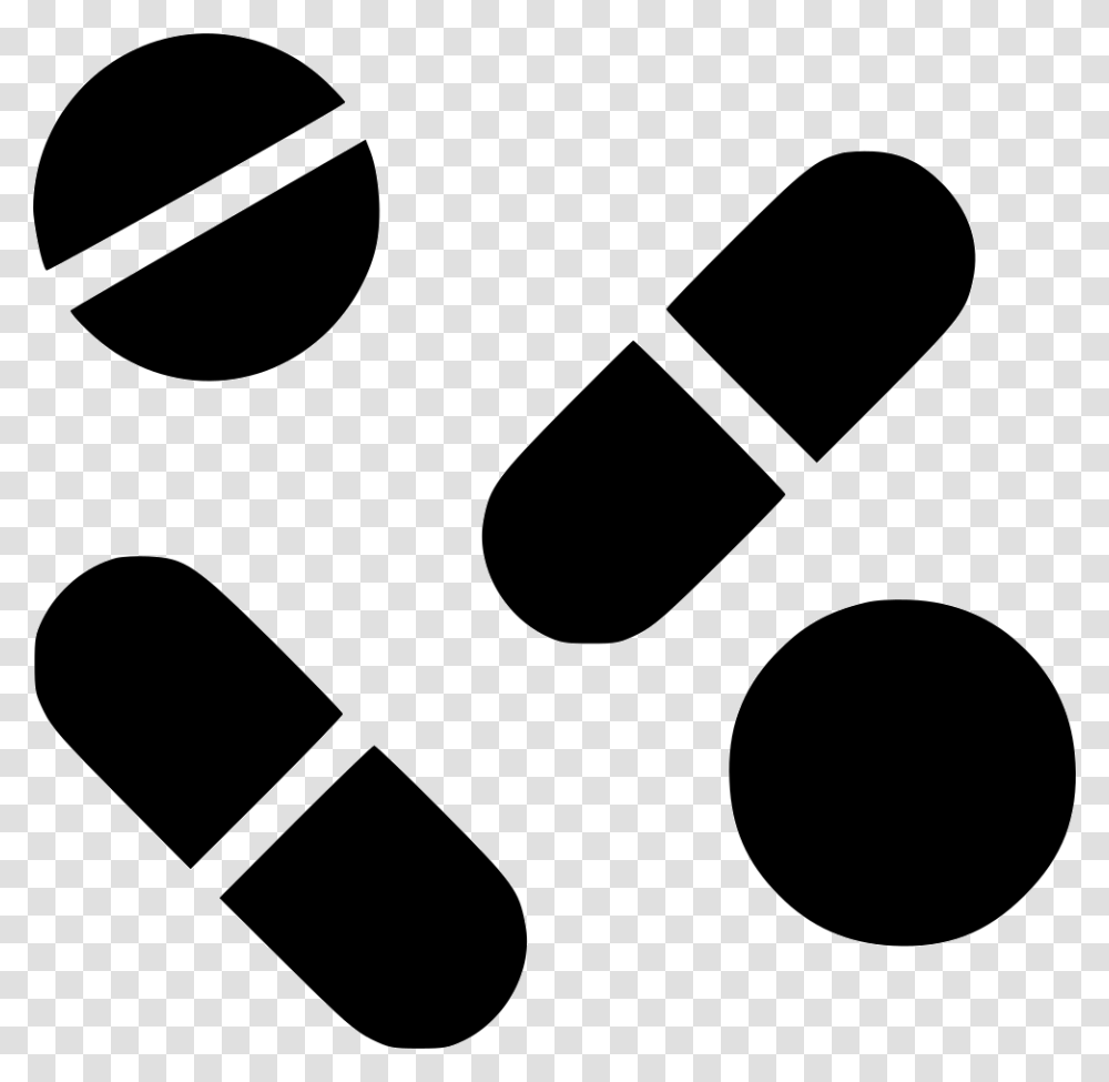 Free Pharmaceutical Pills Black And White, Stencil, Number Transparent Png