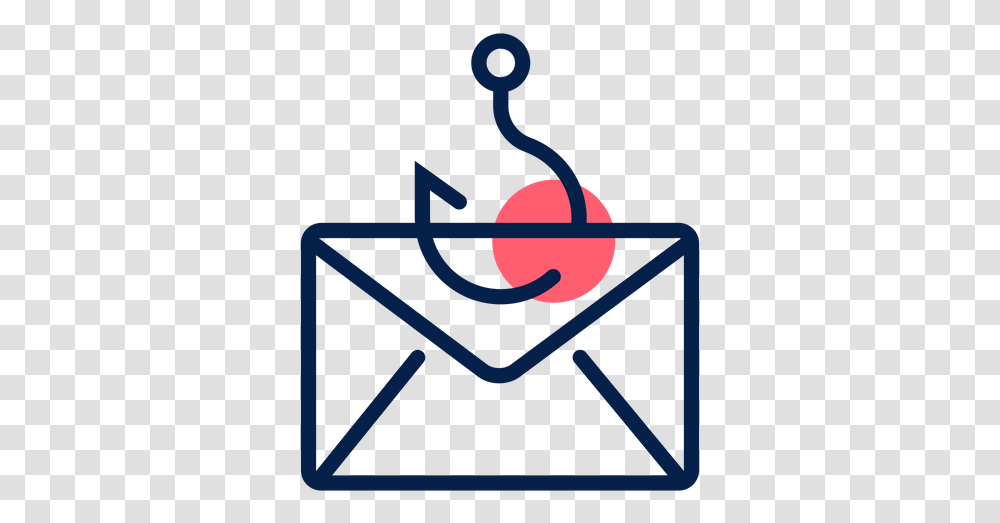 Free Phishing Attack Icon Of Line Style Red Phishing Email Icon, Envelope Transparent Png