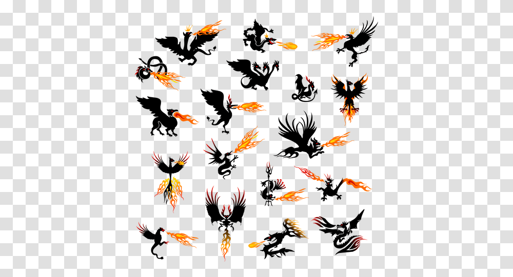 Free Phoenix & Bird Vectors Phoenix Dragon Bird, Leaf, Plant, Animal, Pattern Transparent Png