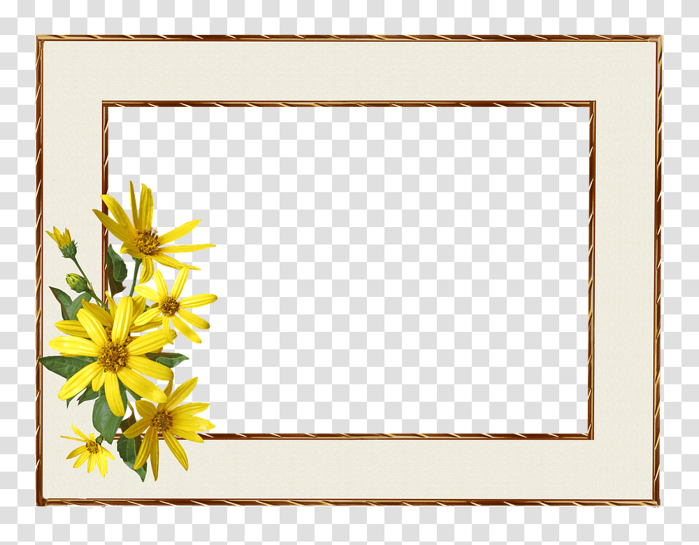 Free Photo Border Yellow Flower Frame, Plant, Blossom, Flower Arrangement, Flower Bouquet Transparent Png
