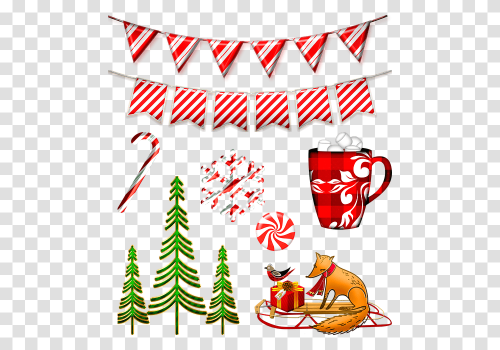 Free Photo Candy Cane Bunting Christmas Banner Christmas Christmas Day, Tree, Plant, Ornament, Circus Transparent Png