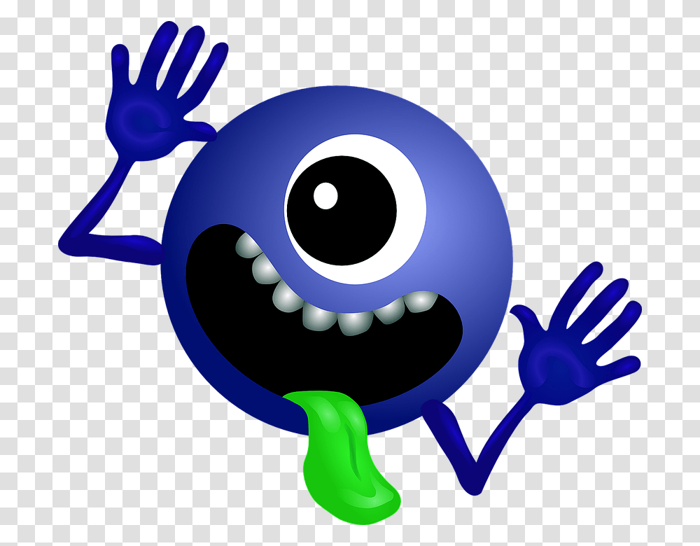 Free Photo Character Monster Alien Cartoon Smiley Dark Blue, Outdoors, Nature, Animal, Sea Life Transparent Png