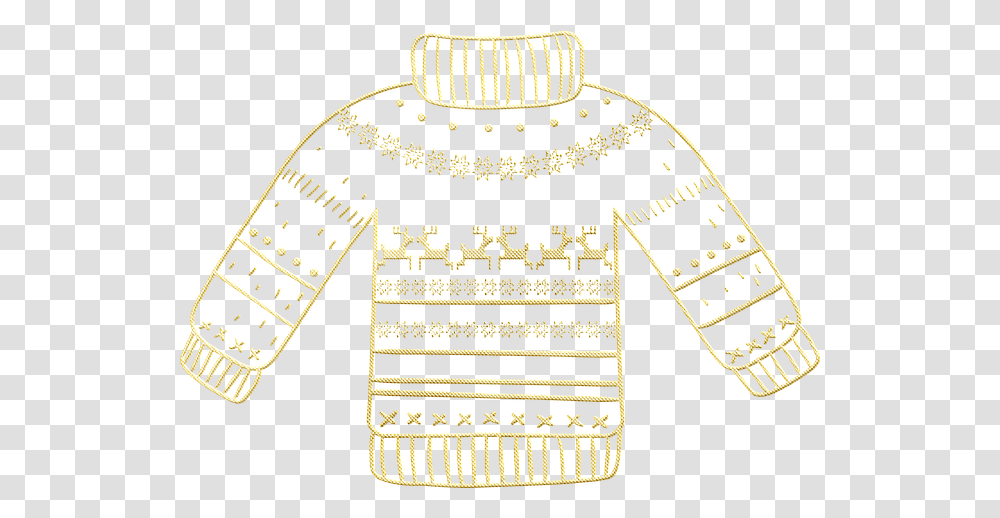 Free Photo Christmas Sweater Gold Foil Ugly Long Sleeve, Clothing, Apparel, Coat, Jacket Transparent Png