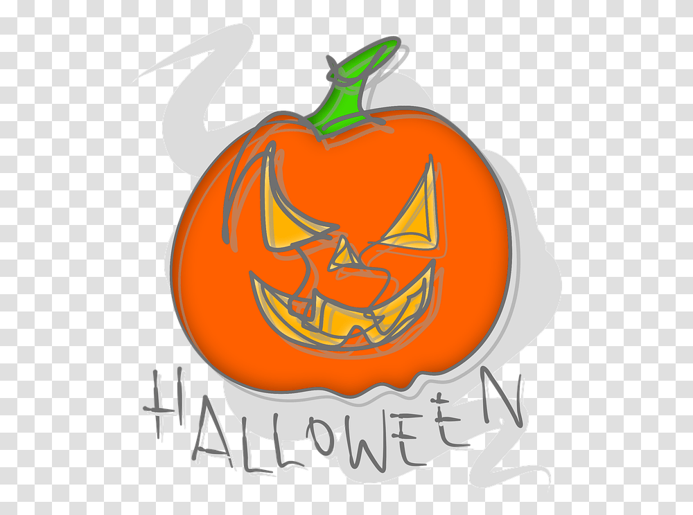 Free Photo Drawing Halloween Pumpkin Jack O'lantern Max Pixel Halloween, Plant, Vegetable, Food, Produce Transparent Png