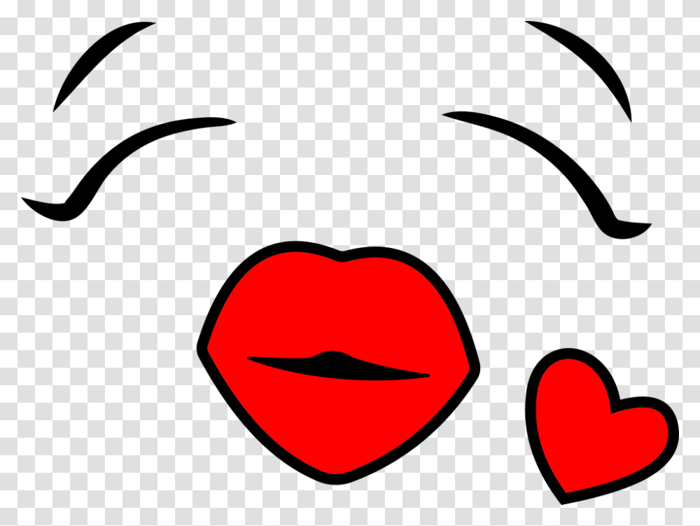 Free Photo Emoji Face Heart Smiley Female Kiss Love, Mouth, Lip, Mustache, Interior Design Transparent Png