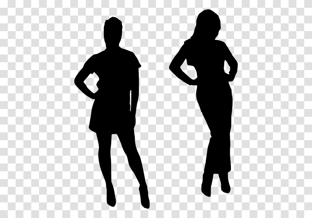Free Photo Female Silhouette Models Retro Friendship Teamwork, Gray, World Of Warcraft Transparent Png