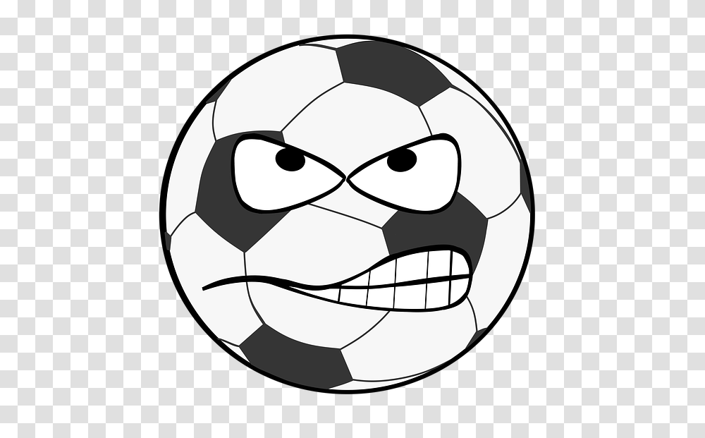 Free Photo Football Clip Art Goal Flank Smiley Evil Shot, Soccer Ball, Team Sport, Sports, Face Transparent Png
