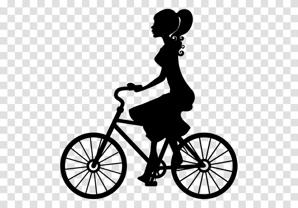 Free Photo Girl Bike Bicycle Silhouette Ride Female, Gray, World Of Warcraft Transparent Png