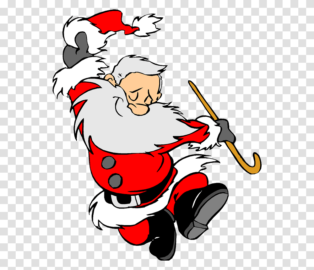 Free Photo Happy Santa Clause Christmas Clip Art Holiday Dancing Santa Cartoon, Bird, Crowd, Bullfighter, Performer Transparent Png
