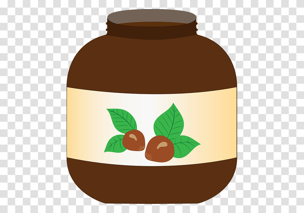 Free Photo Hazelnuts Spread Chocolate Nutella Pot Vector, Lamp, Food, Plant, Bottle Transparent Png