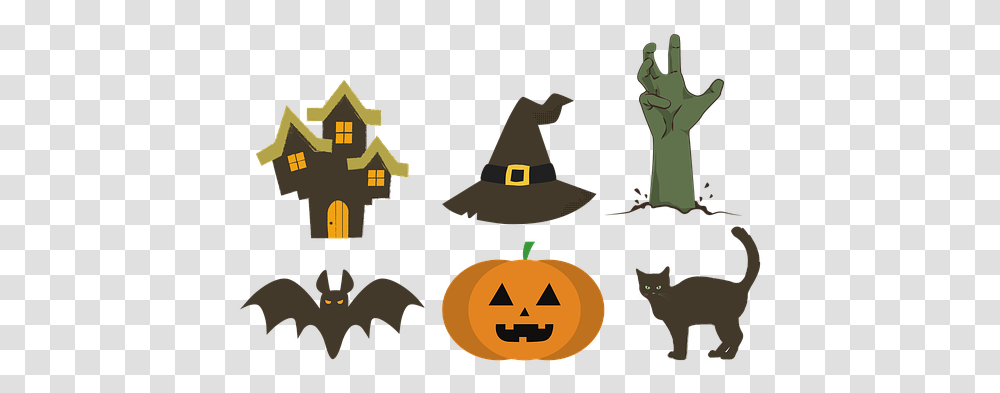 Free Photo Icons Halloween Symbols Haunted House Max Pixel Haunted Symbols, Poster, Advertisement, Pumpkin, Vegetable Transparent Png